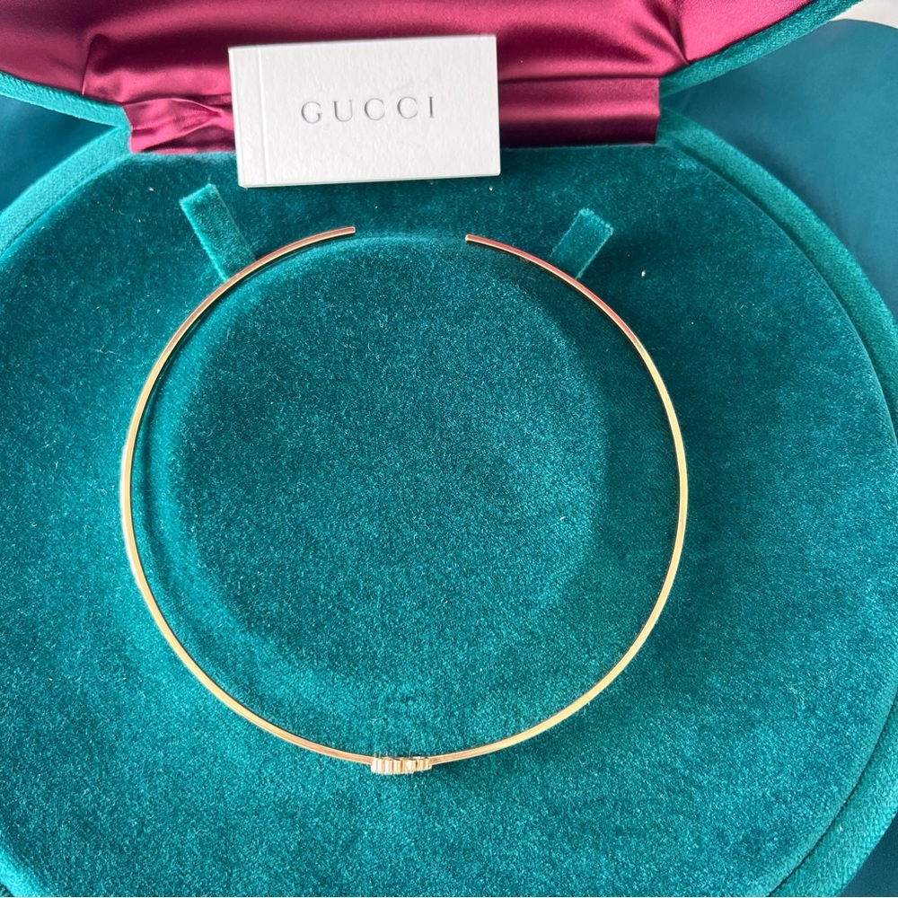 Gucci solid 18k GOLD Diamond Choker ✨RARE✨ - Picture 3 of 10